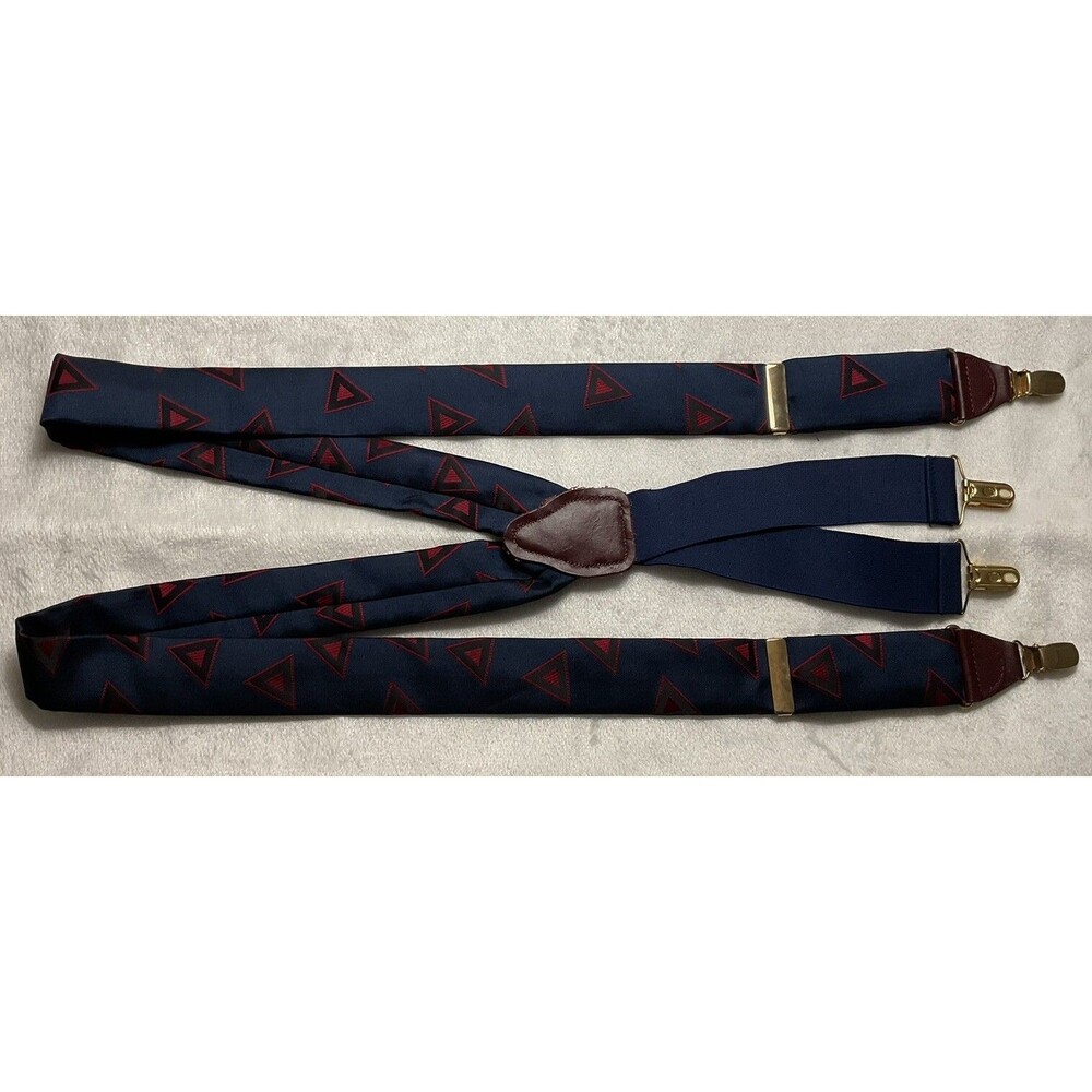 Men’s Blue And Red Suspenders